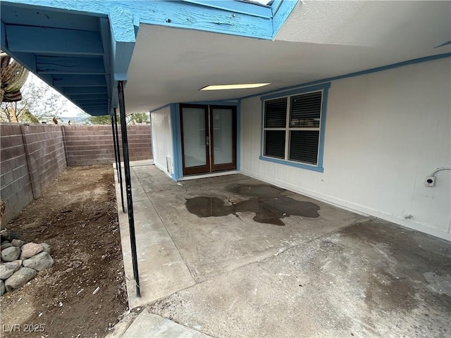 view of patio with a fenced backyard