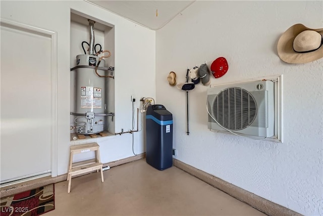 utilities with ac unit and secured water heater