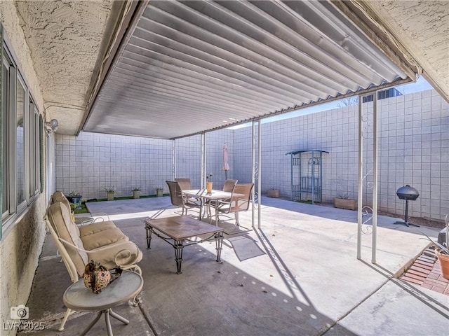 view of patio / terrace featuring outdoor dining space