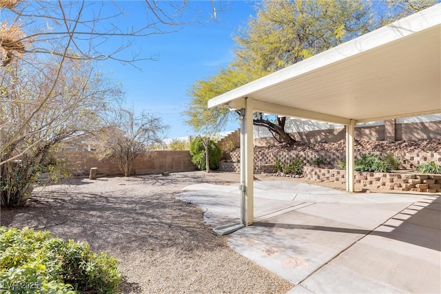 view of patio / terrace with a fenced backyard