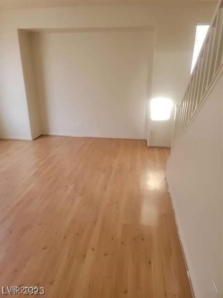 empty room with light wood-style flooring