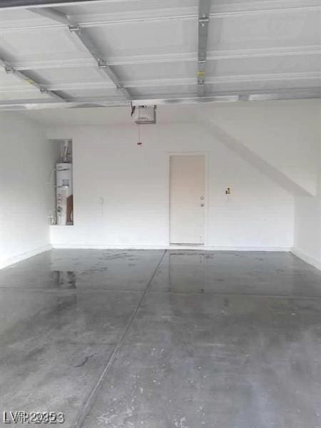 garage with water heater