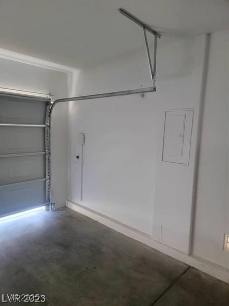 garage featuring electric panel