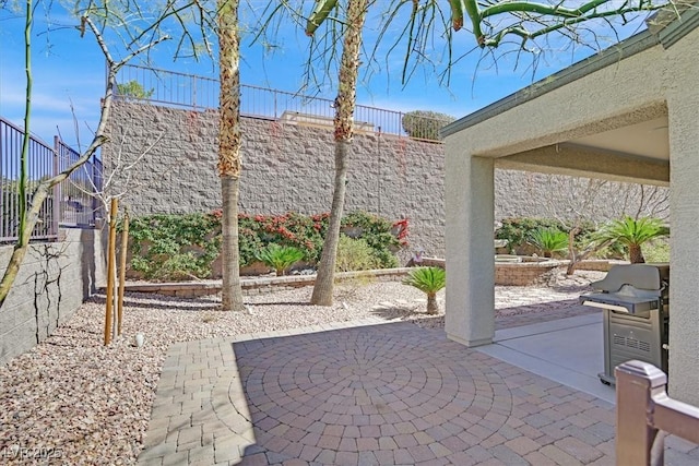 view of patio / terrace featuring a fenced backyard