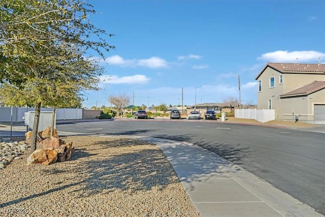 view of street with sidewalks