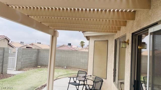 view of patio / terrace with a fenced backyard