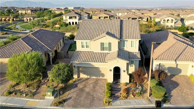 drone / aerial view with a residential view