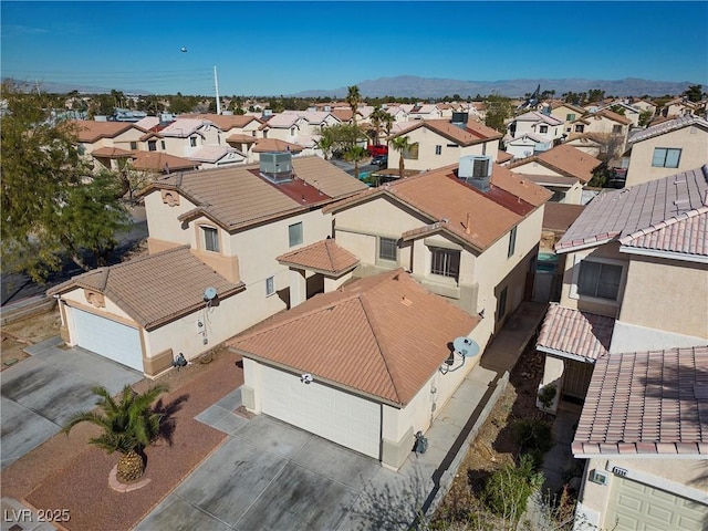 aerial view with a residential view