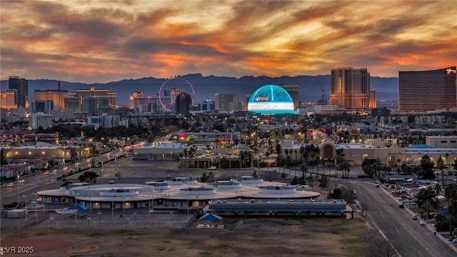 view of city featuring a mountain view