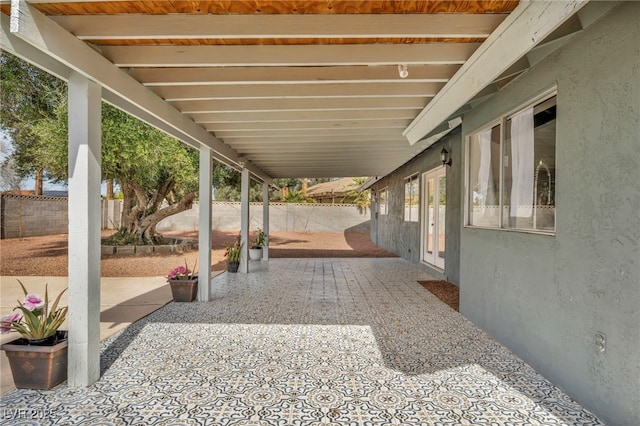 view of patio / terrace with a fenced backyard