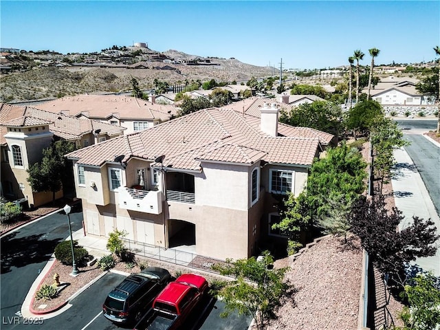 bird's eye view with a residential view