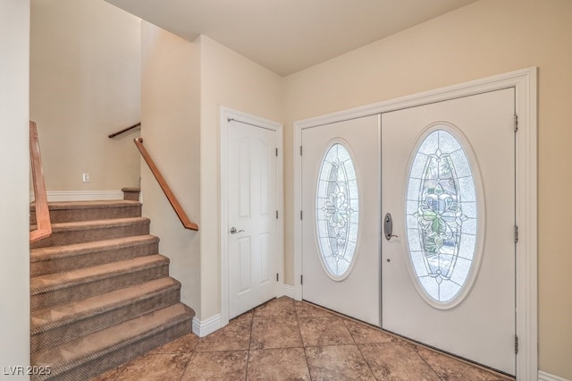 1332 Cedar Berry Ct, Henderson, NV 89012 - foyer with stairs and baseboards