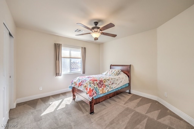 1332 Cedar Berry Ct, Henderson, NV 89012 - bedroom with carpet, baseboards, ceiling fan, and a closet