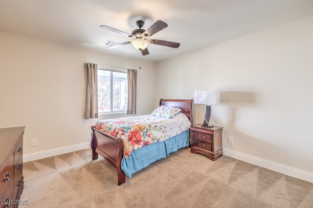 1332 Cedar Berry Ct, Henderson, NV 89012 - bedroom featuring light colored carpet, baseboards, and ceiling fan
