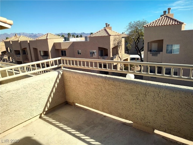 balcony with a residential view
