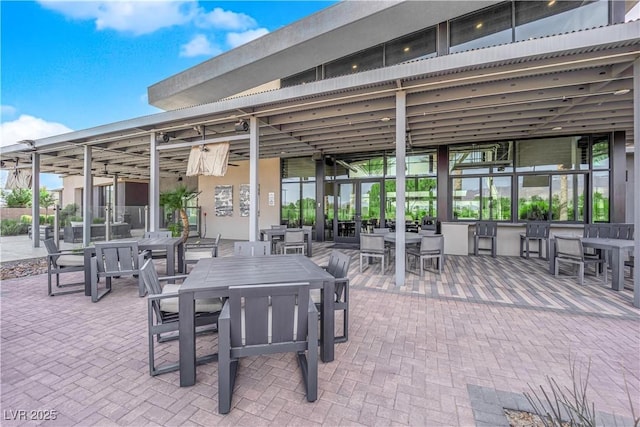 view of patio with outdoor dining area