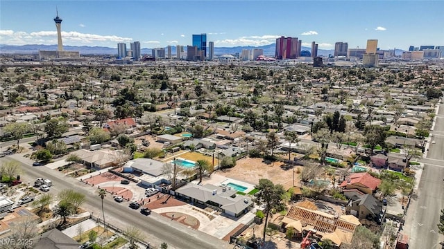 bird's eye view of a skyline view