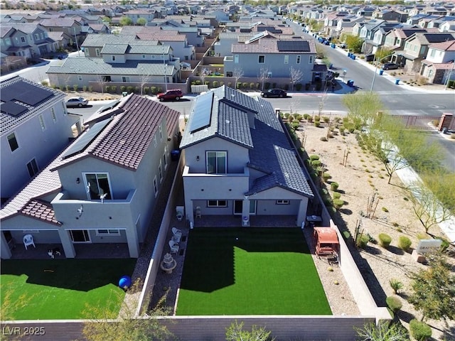 aerial view featuring a residential view