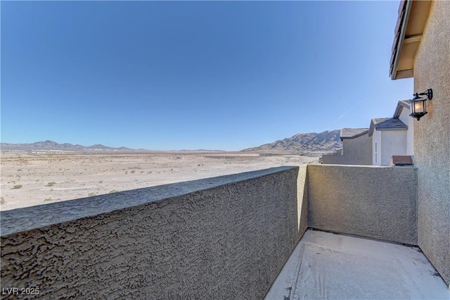 balcony with a mountain view