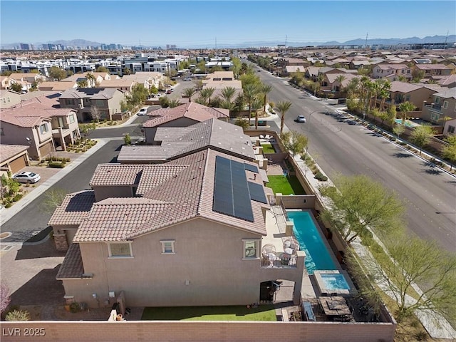 aerial view featuring a residential view