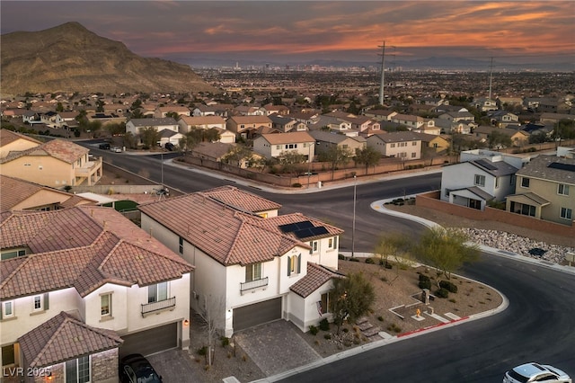 aerial view featuring a residential view