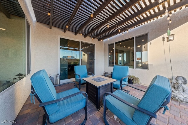 view of patio / terrace with a pergola