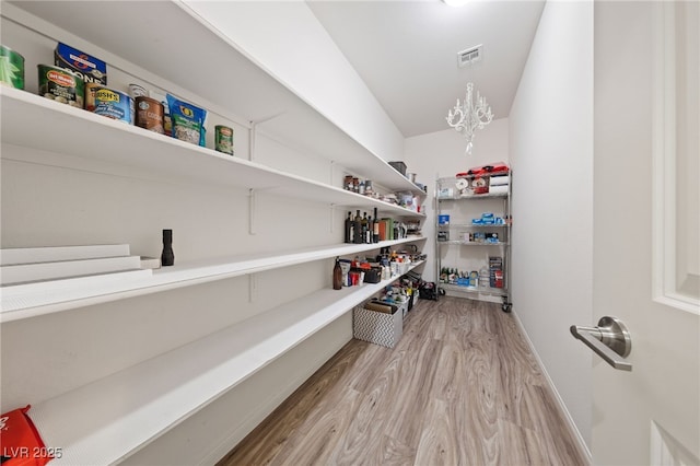 pantry with visible vents