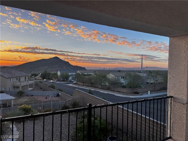 mountain view featuring a residential view