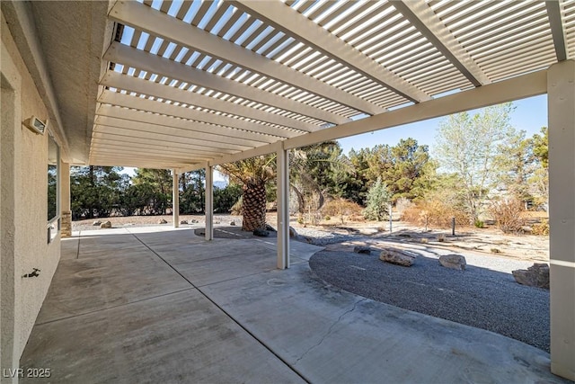 view of patio / terrace featuring a pergola