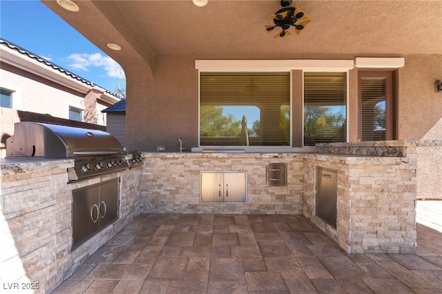 view of patio featuring area for grilling