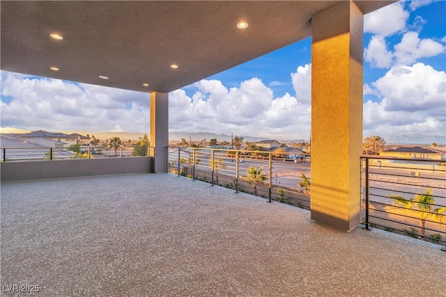 view of patio / terrace with a balcony