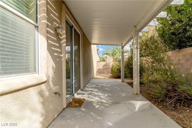 view of patio / terrace with fence