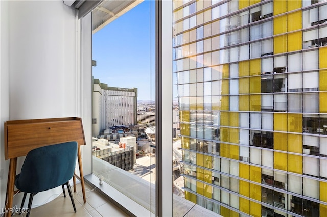 balcony featuring a view of city