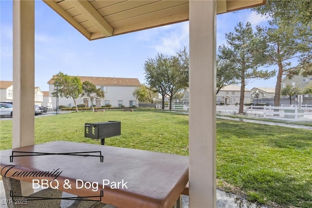 view of patio featuring a residential view