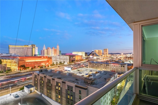 balcony with a city view