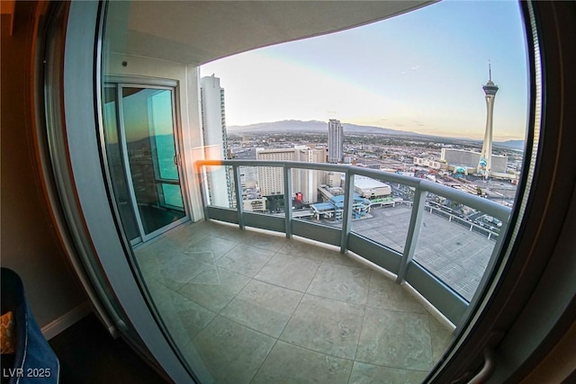 balcony featuring a view of city