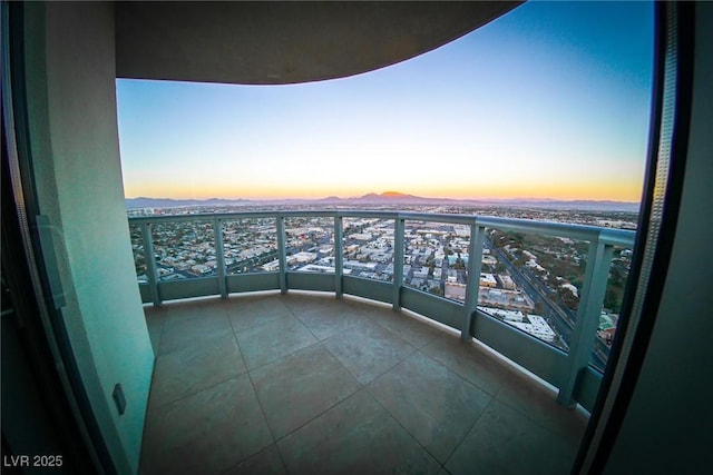 balcony with a city view