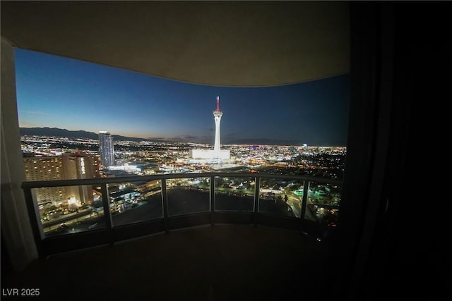 balcony with a view of city