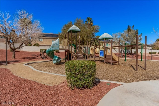 view of community jungle gym