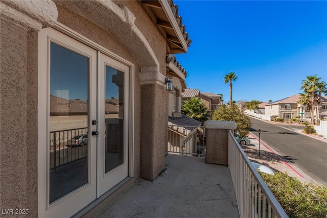 balcony featuring a residential view