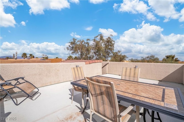 view of patio / terrace featuring outdoor dining space