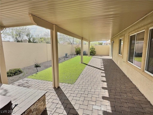 view of patio / terrace with a fenced backyard