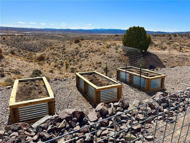 exterior space with view of desert