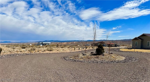 exterior space with a mountain view