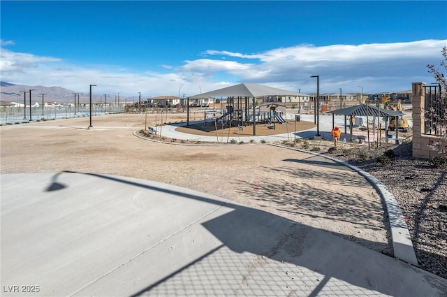 10619 Carnes Ave, Las Vegas, NV 89166 - community play area featuring a mountain view and a gazebo