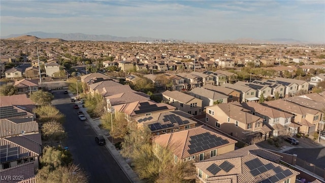 aerial view with a residential view