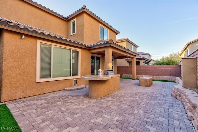 view of patio with fence