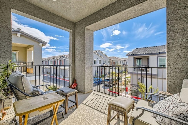 balcony with a residential view