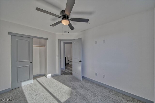 384 E Erin St Unit 3, Pahrump, NV 89048 - carpeted bedroom featuring ceiling fan, a closet, and baseboards