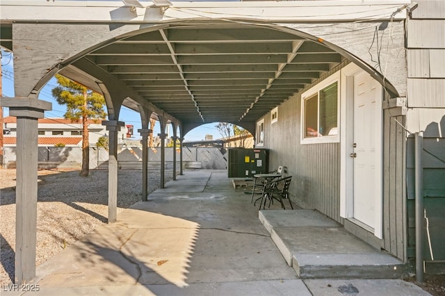 view of patio with fence